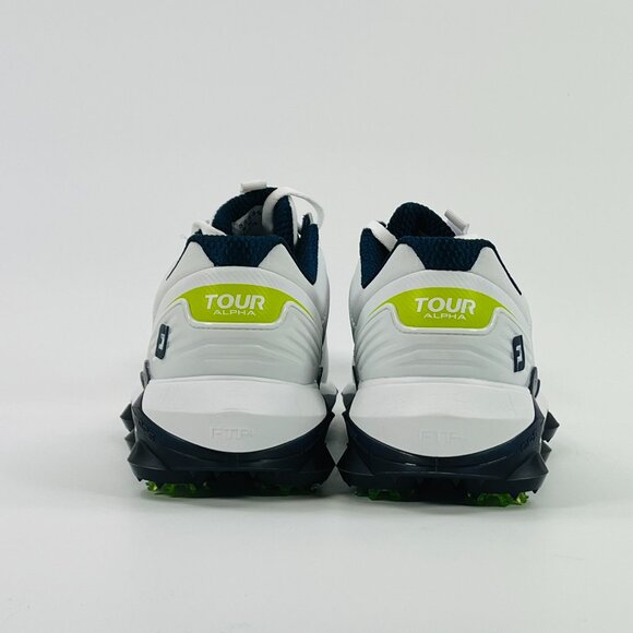 FootJoy Tour Alpha Golf 'White Navy Green' 55536 size 8 - Picture 6 of 8